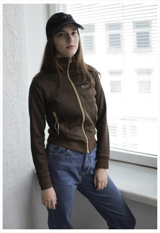 VINTAGE 90'S BROWN PUMA JUMPER