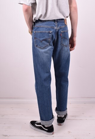 LEVI'S 501 MENS VINTAGE JEANS W34 L31 BLUE 90'S