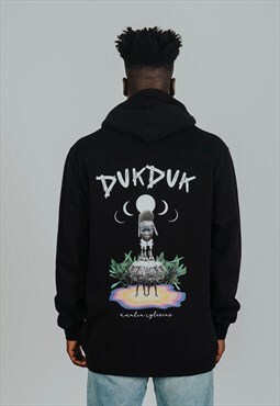 DukDuk Graphic Black Hoodie