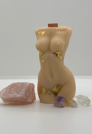 CREAM/ SOFT GOLD GODDESS CANDLE