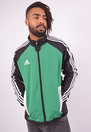 VINTAGE ADIDAS TRACKSUIT TOP JACKET GREEN