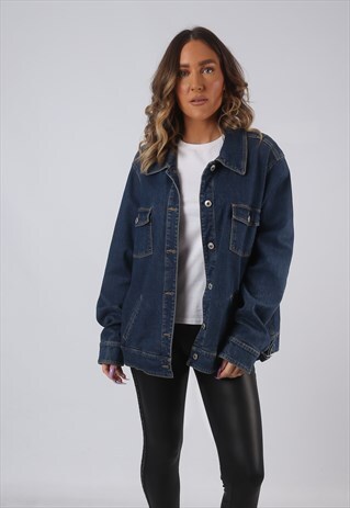 DENIM JACKET OVERSIZED FITTED SAG HARBOUR UK 18 - 20 (CW3A)