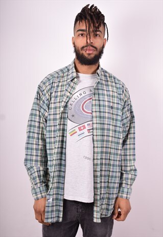 RALPH LAUREN MENS VINTAGE SHIRT LARGE MULTI CHECK 90'S