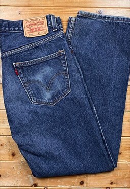 Vintage navy blue Levis 505s denim jeans 33 x 32