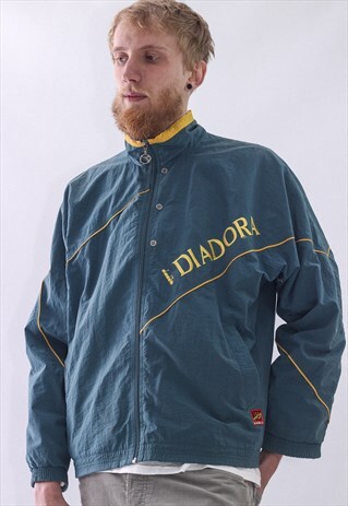 VINTAGE MENS DIADORA BIG LOGO SUIT WINDBREAKER JACKET