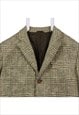 VINTAGE 90'S HARRIS TWEED BLAZER TWEED WOOL JACKET GREEN,