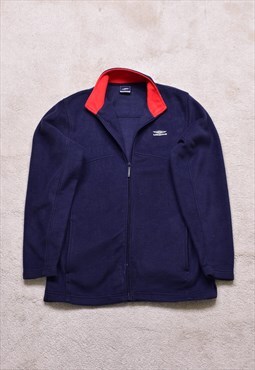 Vintage 90s Umbro Navy Embroidered Fleece Jacket