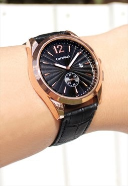 Classic Rose Gold Watch with Date