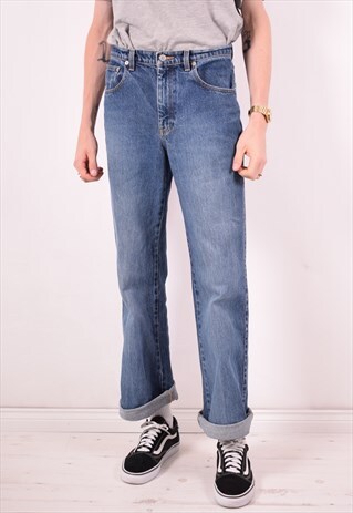 RALPH LAUREN MENS VINTAGE JEANS W29 L32 BLUE 90S