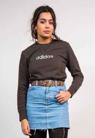 90'S VINTAGE DARK BROWN ADIDAS SWEATSHIRT