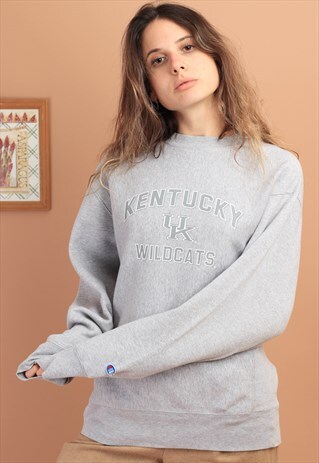 VINTAGE CHAMPION KENTUCKY SWEATSHIRT GREY