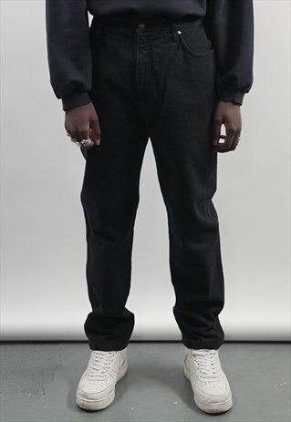 VINTAGE 90'S MOSCHINO BLACK DENIM JEANS