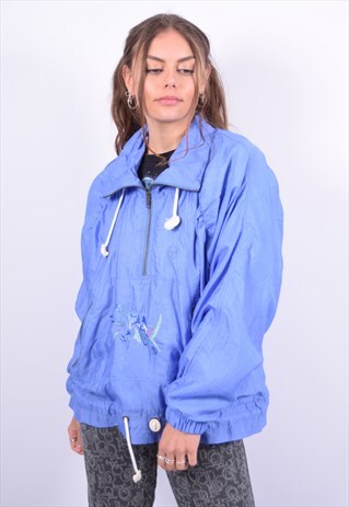 VINTAGE SERGIO TACCHINI PULLOVER JACKET BLUE
