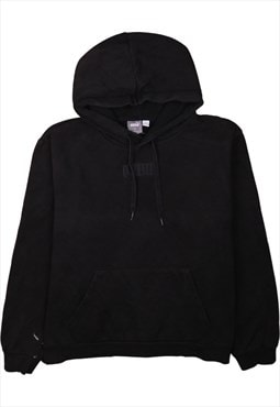 Vintage 90's Puma Hoodie Spellout Black XXLarge (2XL)