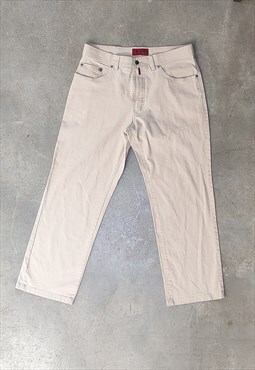 Vintage 90s Beige cream Oversize Dad Pants jeans