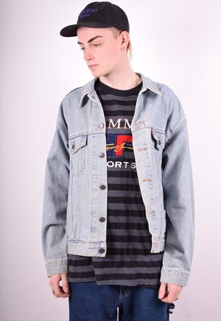 LEVI'S MENS VINTAGE DENIM JACKET LARGE BLUE 90'S