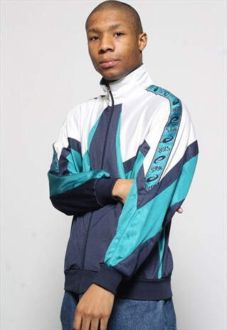 VINTAGE ASICS TRACK JACKET BLUE