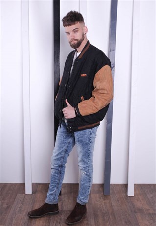 VINTAGE 90S VARSITY BOMBER JACKET. AMERICAN/ USA JACKET
