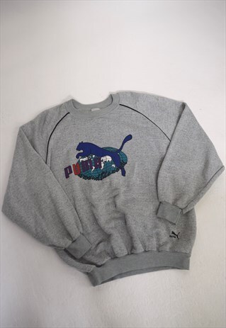 VINTAGE 90S GREY BLUE MARLE SWEATSHIRT