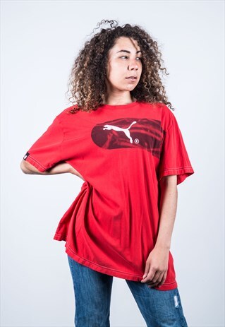 VINTAGE 1990S RED PUMA T-SHIRT