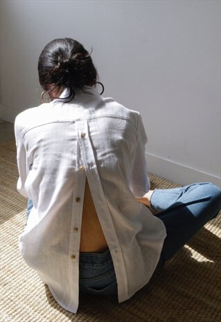 BACK BUTTON POINT LINEN SHIRTS