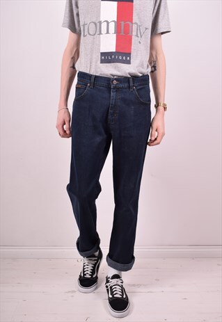WRANGLER MENS VINTAGE JEANS W32 L31 BLUE 90S