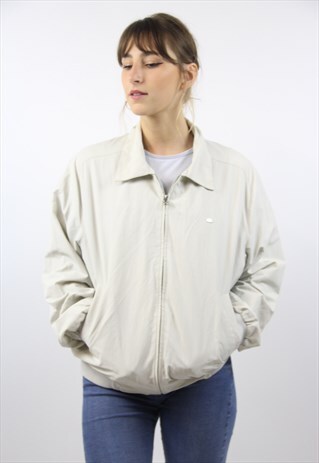 VINTAGE LACOSTE BOMBER CREAM 90S JACKET