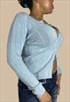 VINTAGE Y2K CARDIGAN SWEATER WITH DELICATE BEADING