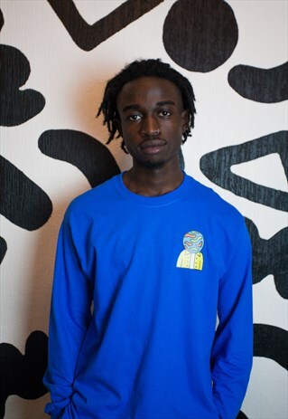 LONG SLEEVE MARBLEHEAD T-SHIRT IN ROYAL BLUE
