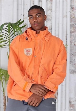 VINTAGE NAPAPIJRI LOGO JACKET ORANGE