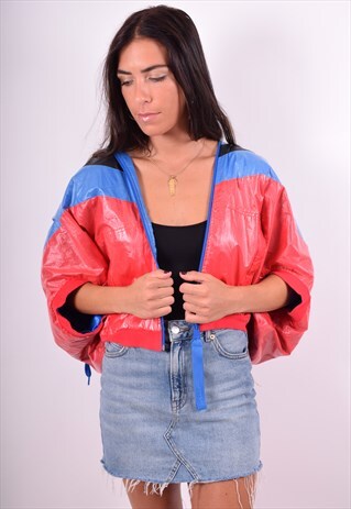 ADIDAS WOMENS VINTAGE HOODIE JACKET SMALL MULTI 90'S