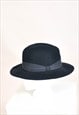 Vintage 00s fedora navy hat