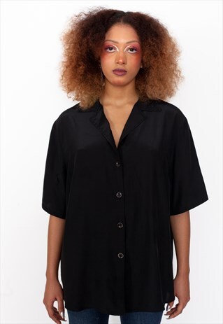 VINTAGE 90S BLACK SHIRT ID:4189
