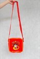 Vintage Red PVC Red Over the Shoulder Bag