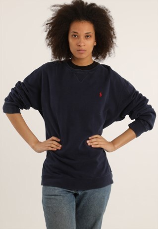 VINTAGE RALPH LAUREN EMBROIDERED LOGO SWEATSHIRT