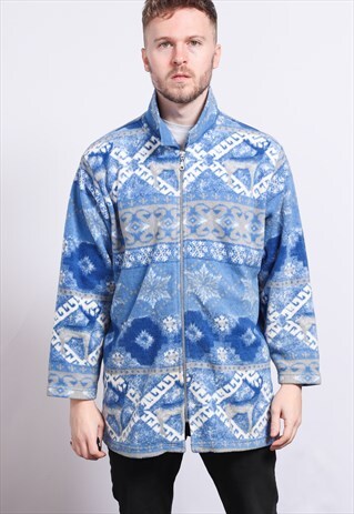 VINTAGE ZIP UP FLEECE JACKET TOP
