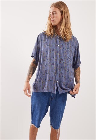 VINTAGE PATTERNED FESTIVAL SHORT SLEEVE SHIRT