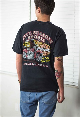 VINTAGE HARLEY DAVIDSON T-SHIRT LOGO XL 9