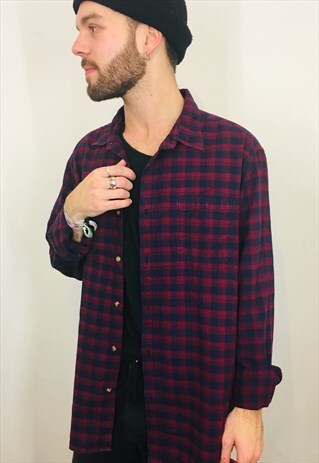 VINTAGE CHECK FLANNEL SHIRT