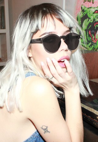 GREY CANDY RIMLESS PERSPEX SUNGLASSES