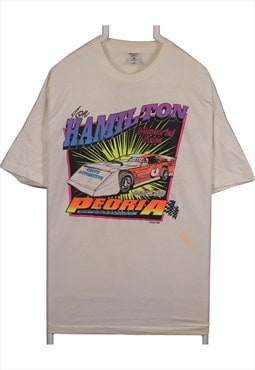 Vintage 90's Fruit of the Loom T Shirt Printed Short Sleeve