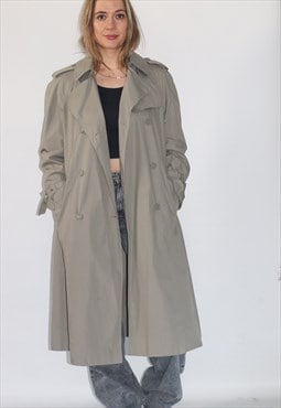 Vintage Grey Mac Oversized Belted Trench Coat