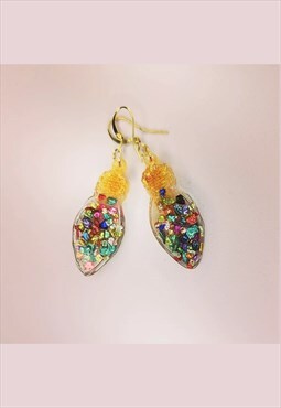 Christmas Fairy Light Multi-Colour Earrings