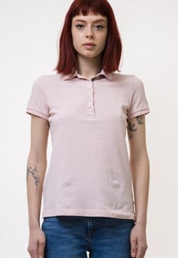 Woman Nautica Pink Classic Short Sleeve Polo Tshirt 4967