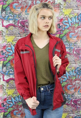 VINTAGE 90S SHELL JACKET / WIND BREAKER. UNISEX SPORTSWEAR.