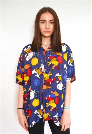 RARE VINTAGE CASTELBAJAC SNOOPY DOG BOLD BOYFRIEND SHIRT