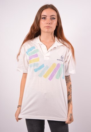 VINTAGE SERGIO TACCHINI POLO SHIRT WHITE