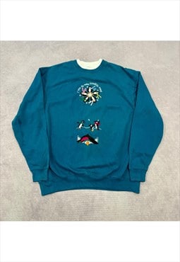 Vintage Christmas Sweatshirt Women's XL