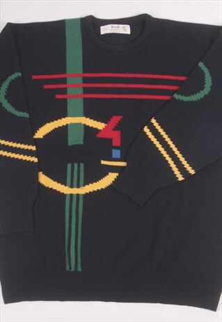 RARE PRINGLE SPORTS PURE WOOL ABSTRACT ART SWEATER