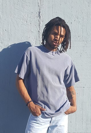 90S SPORTSWEAR SKATER PIGMENT DYED WAFFLE KNIT TEE SHIRT
